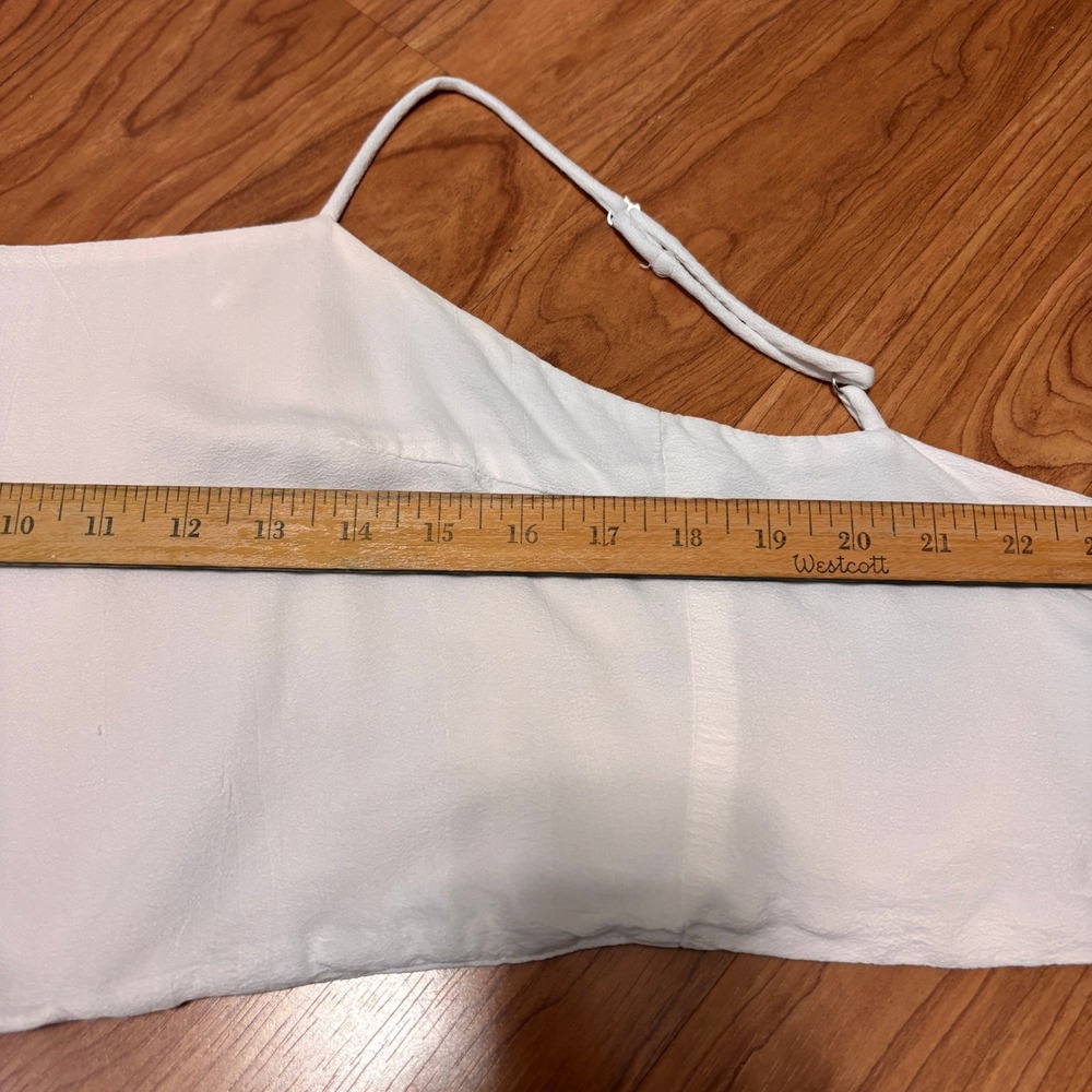 Brandy Melville Tank Top Womens One Size White Tie Back Cropped Boho Festival - Picture 4 of 7